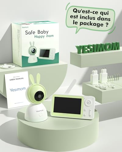 1080P Babyphone Camera 360° PTZ, Baby Phone avec Caméra Vidéo et Audio APP, Vision Nocturne Infrarouge, Zoom 4X, Détection de Mouvement/Son Suivi Automatique, Alarmes de Zone 2 1080P Babyphone Camera 360° PTZ, Baby Phone avec Caméra Vidéo et Audio APP, Vision Nocturne Infrarouge, Zoom 4X, Détection de Mouvement/Son Suivi Automatique, Alarmes de Zone pas cher