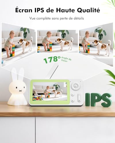 1080P Babyphone Camera 360° PTZ, Baby Phone avec Caméra Vidéo et Audio APP, Vision Nocturne Infrarouge, Zoom 4X, Détection de Mouvement/Son Suivi Automatique, Alarmes de Zone 5 1080P Babyphone Camera 360° PTZ, Baby Phone avec Caméra Vidéo et Audio APP, Vision Nocturne Infrarouge, Zoom 4X, Détection de Mouvement/Son Suivi Automatique, Alarmes de Zone pas cher