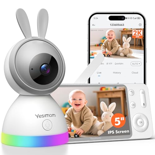 2K/5″ Babyphone Camera Bébé, Baby Phone Vidéo Connecté Smartphone, 360° PTZ, Veilleuses Colorées, Zone Personnalisée/Alertes Intelligentes/Suivi Automatique, Zoom 4X 2K/5″ Babyphone Camera Bébé, Baby Phone Vidéo Connecté Smartphone, 360° PTZ, Veilleuses Colorées, Zone Personnalisée/Alertes Intelligentes/Suivi Automatique, Zoom 4X pas cher