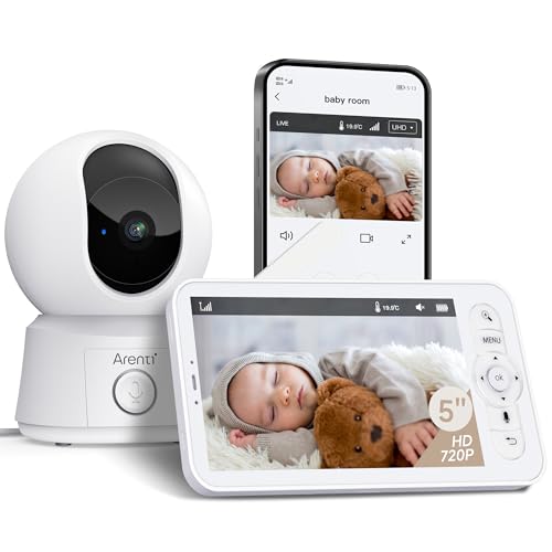 ARENTI Babyphone Camera Bébé, Baby Phone Vidéo Connecté Smartphone, Baby Moniteur Vidéo avec VOX, Détection de Température, Alertes Intelligentes/Vision Nocturne/Suivi Automatique ARENTI Babyphone Camera Bébé, Baby Phone Vidéo Connecté Smartphone, Baby Moniteur Vidéo avec VOX, Détection de Température, Alertes Intelligentes/Vision Nocturne/Suivi Automatique pas cher