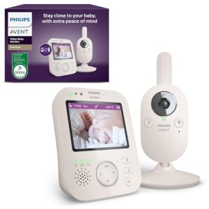 AVENT Philips Babyphone vidéo Premium, Certifié DEKRA, privé et sécurisé avec caméra et Audio, écran de 3,5″, Zoom x4, Vision Nocturne, berceuses, température ambiante, 12h en Mode Eco, SCD891/26 AVENT Philips Babyphone vidéo Premium, Certifié DEKRA, privé et sécurisé avec caméra et Audio, écran de 3,5″, Zoom x4, Vision Nocturne, berceuses, température ambiante, 12h en Mode Eco, SCD891/26 pas cher