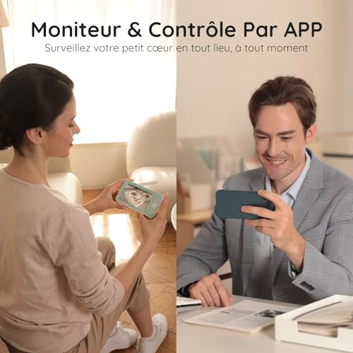 BOIFUN Babyphone Camera Bébé 2K, Baby Phone avec Caméra WiFi et Moniteur 5″, Vision Nocturne Invisible, Veilleuse Bébé Colorée Réglable, Alerte Mouvements/Pleurs, Température, Zoom 4X, Rappel Biberon 3 BOIFUN Babyphone Camera Bébé 2K, Baby Phone avec Caméra WiFi et Moniteur 5″, Vision Nocturne Invisible, Veilleuse Bébé Colorée Réglable, Alerte Mouvements/Pleurs, Température, Zoom 4X, Rappel Biberon pas cher