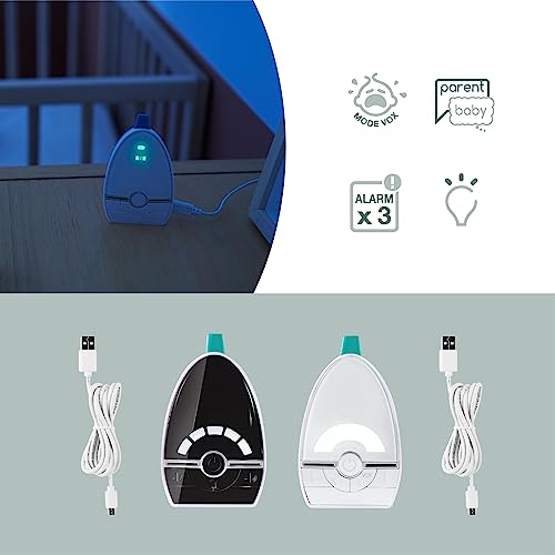 Babymoov Babyphone Audio Expert Care, Mode VOX, Veilleuse intégrée, Faible émissions d’ondes, Compact, Portée 1000 m 4 Babymoov Babyphone Audio Expert Care, Mode VOX, Veilleuse intégrée, Faible émissions d’ondes, Compact, Portée 1000 m pas cher