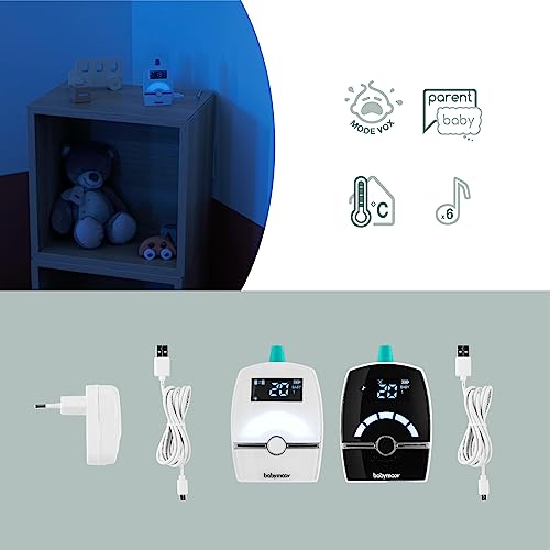 Babymoov Babyphone Audio Premium Care, Faible Emission d’Ondes avec Détecteur de Mouvement, Portée 1400m, Veilleuse, Berceuses, Capteur de Température, Talkie-Walkie 5 Babymoov Babyphone Audio Premium Care, Faible Emission d’Ondes avec Détecteur de Mouvement, Portée 1400m, Veilleuse, Berceuses, Capteur de Température, Talkie-Walkie pas cher
