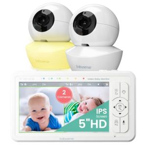 Babysense Moniteur HD Vidéo pour Bébé – Babyphone avec Écran Divisé 5“ et 2 Caméras 720p, Conversation Audio Bidirectionnel, Longue Portée, Veilleuse Réglable, Vision Nocturne, Berceuses Babysense Moniteur HD Vidéo pour Bébé – Babyphone avec Écran Divisé 5“ et 2 Caméras 720p, Conversation Audio Bidirectionnel, Longue Portée, Veilleuse Réglable, Vision Nocturne, Berceuses pas cher