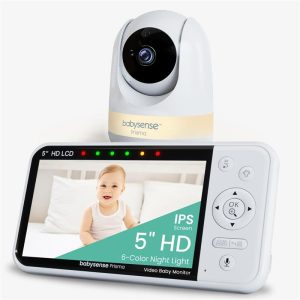 Babysense Prisma Babyphone avec Caméra et Audio, Babyphone Vidéo HD 5″, Veilleuse 6 Couleurs, Écran Divisé, Machine à Son pour Bébé avec Bruit Blanc et Berceuses, sans WiFi Babysense Prisma Babyphone avec Caméra et Audio, Babyphone Vidéo HD 5″, Veilleuse 6 Couleurs, Écran Divisé, Machine à Son pour Bébé avec Bruit Blanc et Berceuses, sans WiFi pas cher