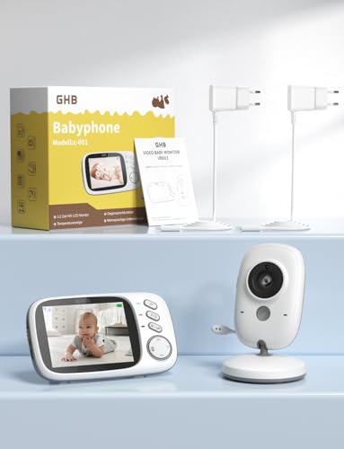 GHB Babyphone Caméra 3.2 inches Bébé Moniteur Babyphone Vidéo LCD Couleur Bébé Surveillance 2.4 GHz Communication Bidirectionnelle Vision Nocturne 2 GHB Babyphone Caméra 3.2 inches Bébé Moniteur Babyphone Vidéo LCD Couleur Bébé Surveillance 2.4 GHz Communication Bidirectionnelle Vision Nocturne pas cher