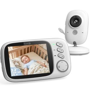 GHB Babyphone Caméra 3.2 inches Bébé Moniteur Babyphone Vidéo LCD Couleur Bébé Surveillance 2.4 GHz Communication Bidirectionnelle Vision Nocturne GHB Babyphone Caméra 3.2 inches Bébé Moniteur Babyphone Vidéo LCD Couleur Bébé Surveillance 2.4 GHz Communication Bidirectionnelle Vision Nocturne pas cher