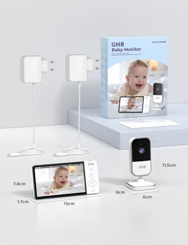GHB Babyphone Camera 5″ Camera Bebe Surveillance 720P HD 5000mAh Écran IPS VOX Capteur de Température Zoom 4X 8 Berceuses Bidirectionnel Volume Réglable sans WiFi 2 GHB Babyphone Camera 5″ Camera Bebe Surveillance 720P HD 5000mAh Écran IPS VOX Capteur de Température Zoom 4X 8 Berceuses Bidirectionnel Volume Réglable sans WiFi pas cher