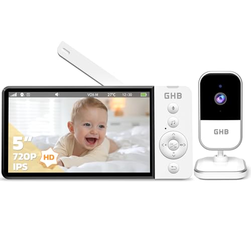 GHB Babyphone Camera 5″ Camera Bebe Surveillance 720P HD 5000mAh Écran IPS VOX Capteur de Température Zoom 4X 8 Berceuses Bidirectionnel Volume Réglable sans WiFi GHB Babyphone Camera 5″ Camera Bebe Surveillance 720P HD 5000mAh Écran IPS VOX Capteur de Température Zoom 4X 8 Berceuses Bidirectionnel Volume Réglable sans WiFi pas cher