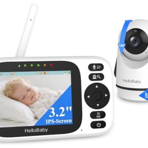 HelloBaby Babyphone Camera, 3,2’’ Écran IPS, Caméra de surveillance bébé, Babyphone sans WiFi, Audio bidirectionnel, Vision nocturne, ECO, Surveillance de température, 8 Berceuses, 305 mètres (HB6339) HelloBaby Babyphone Camera, 3,2’’ Écran IPS, Caméra de surveillance bébé, Babyphone sans WiFi, Audio bidirectionnel, Vision nocturne, ECO, Surveillance de température, 8 Berceuses, 305 mètres (HB6339) pas cher