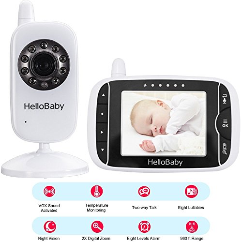 HelloBaby Babyphone Caméra sans WiFi, avec Appareil Photo Numérique, Camera Bebe Surveillance de la Température de Vision Nocturne et Système de Communication Bidirectionnelle 2 HelloBaby Babyphone Caméra sans WiFi, avec Appareil Photo Numérique, Camera Bebe Surveillance de la Température de Vision Nocturne et Système de Communication Bidirectionnelle pas cher