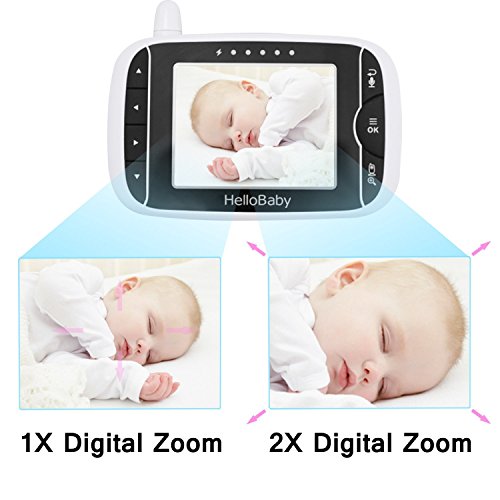 HelloBaby Babyphone Caméra sans WiFi, avec Appareil Photo Numérique, Camera Bebe Surveillance de la Température de Vision Nocturne et Système de Communication Bidirectionnelle 4 HelloBaby Babyphone Caméra sans WiFi, avec Appareil Photo Numérique, Camera Bebe Surveillance de la Température de Vision Nocturne et Système de Communication Bidirectionnelle pas cher