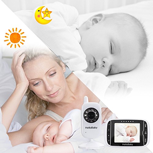 HelloBaby Babyphone Caméra sans WiFi, avec Appareil Photo Numérique, Camera Bebe Surveillance de la Température de Vision Nocturne et Système de Communication Bidirectionnelle 5 HelloBaby Babyphone Caméra sans WiFi, avec Appareil Photo Numérique, Camera Bebe Surveillance de la Température de Vision Nocturne et Système de Communication Bidirectionnelle pas cher