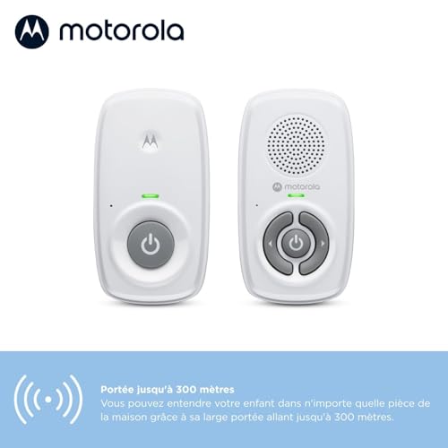 Motorola Nursery AM21 Audio Baby Monitor – Moniteur numérique avec Technologie DECT pour la Surveillance Audio – Longue portée – Microphone Haute sensibilité – Blanc 3 Motorola Nursery AM21 Audio Baby Monitor – Moniteur numérique avec Technologie DECT pour la Surveillance Audio – Longue portée – Microphone Haute sensibilité – Blanc pas cher
