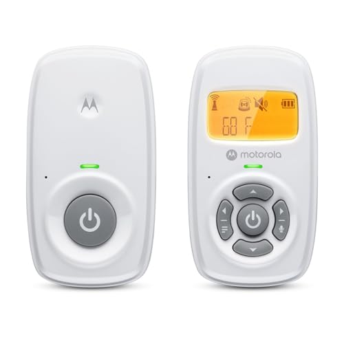 Motorola Nursery AM24 Babyphone Audio – Affichage rétro éclairé – Température Ambiante – 300 Mètres de Portée – Microphone à Haute Sensibilité – Blanc Motorola Nursery AM24 Babyphone Audio – Affichage rétro éclairé – Température Ambiante – 300 Mètres de Portée – Microphone à Haute Sensibilité – Blanc pas cher