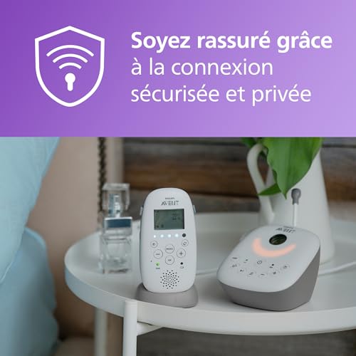 Philips Avent DECT – Écoute-bébé Audio avec veilleuse à Projection d’étoiles, berceuses, Conversation bidirectionnelle, portée de 330 m, autonomie de 24 h, Mode Nuit, modèle SCD733/26 2 Philips Avent DECT – Écoute-bébé Audio avec veilleuse à Projection d’étoiles, berceuses, Conversation bidirectionnelle, portée de 330 m, autonomie de 24 h, Mode Nuit, modèle SCD733/26 pas cher