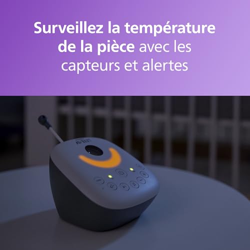 Philips Avent DECT – Écoute-bébé Audio avec veilleuse à Projection d’étoiles, berceuses, Conversation bidirectionnelle, portée de 330 m, autonomie de 24 h, Mode Nuit, modèle SCD733/26 4 Philips Avent DECT – Écoute-bébé Audio avec veilleuse à Projection d’étoiles, berceuses, Conversation bidirectionnelle, portée de 330 m, autonomie de 24 h, Mode Nuit, modèle SCD733/26 pas cher