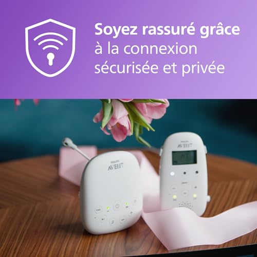 Philips Avent DECT – Écoute-bébé Audio avec veilleuse et berceuses, Conversation bidirectionnelle, portée de 330m, autonomie de 18h, Connexion sécurisée, capteur de température, Son Clair, SCD713/26 2 Philips Avent DECT – Écoute-bébé Audio avec veilleuse et berceuses, Conversation bidirectionnelle, portée de 330m, autonomie de 18h, Connexion sécurisée, capteur de température, Son Clair, SCD713/26 pas cher