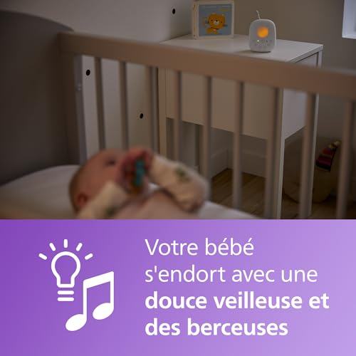 Philips Avent DECT – Écoute-bébé Audio avec veilleuse et berceuses, Conversation bidirectionnelle, portée de 330m, autonomie de 18h, Connexion sécurisée, capteur de température, Son Clair, SCD713/26 5 Philips Avent DECT – Écoute-bébé Audio avec veilleuse et berceuses, Conversation bidirectionnelle, portée de 330m, autonomie de 18h, Connexion sécurisée, capteur de température, Son Clair, SCD713/26 pas cher
