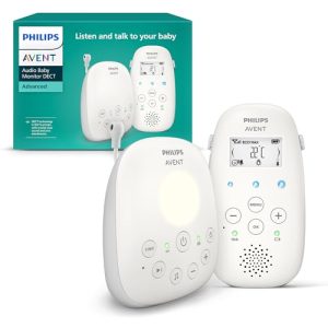 Philips Avent DECT – Écoute-bébé Audio avec veilleuse et berceuses, Conversation bidirectionnelle, portée de 330m, autonomie de 18h, Connexion sécurisée, capteur de température, Son Clair, SCD713/26 Philips Avent DECT – Écoute-bébé Audio avec veilleuse et berceuses, Conversation bidirectionnelle, portée de 330m, autonomie de 18h, Connexion sécurisée, capteur de température, Son Clair, SCD713/26 pas cher