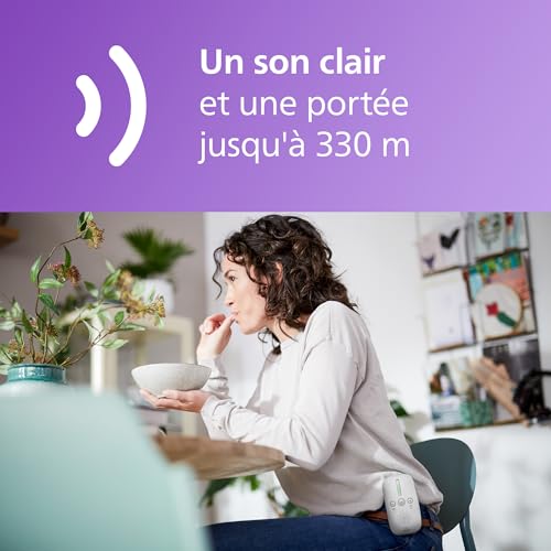 Philips Avent DECT – Écoute-bébé audio bidirectionnel, sans interférence, portée de 330 mètres, autonomie de 24 heures, mode Smart ECO, veilleuse, SCD503/26 4 Philips Avent DECT – Écoute-bébé audio bidirectionnel, sans interférence, portée de 330 mètres, autonomie de 24 heures, mode Smart ECO, veilleuse, SCD503/26 pas cher