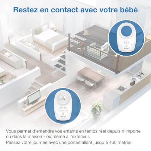 VTech DM1111 Babyphone Audio Numérique – Technologie DECT, Affichage du Niveau de Bruit, Clip Ceinture et Bien Plus – Unité Parentale et Unité Bébé 3 VTech DM1111 Babyphone Audio Numérique – Technologie DECT, Affichage du Niveau de Bruit, Clip Ceinture et Bien Plus – Unité Parentale et Unité Bébé pas cher