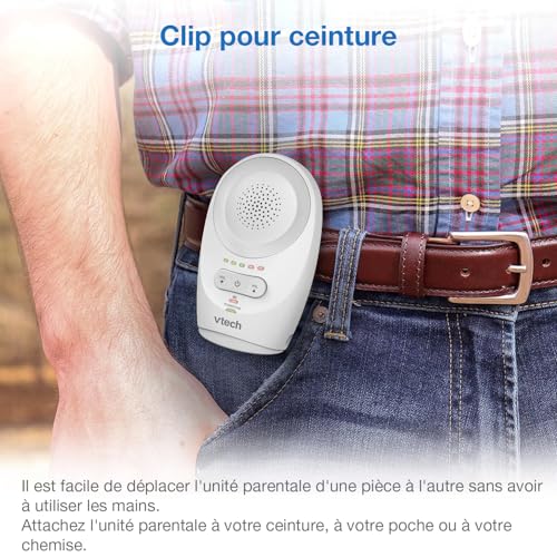 VTech DM1111 Babyphone Audio Numérique – Technologie DECT, Affichage du Niveau de Bruit, Clip Ceinture et Bien Plus – Unité Parentale et Unité Bébé 5 VTech DM1111 Babyphone Audio Numérique – Technologie DECT, Affichage du Niveau de Bruit, Clip Ceinture et Bien Plus – Unité Parentale et Unité Bébé pas cher