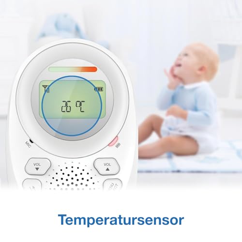 VTech DM1211 Babyphone Audio Numérique – avec Technologie DECT, Fonction Interphone, Affichage de Volume LCD, Capteur de Température, Veilleuse et Bien Plus – Unité Parentale et Unité Bébé 4 VTech DM1211 Babyphone Audio Numérique – avec Technologie DECT, Fonction Interphone, Affichage de Volume LCD, Capteur de Température, Veilleuse et Bien Plus – Unité Parentale et Unité Bébé pas cher