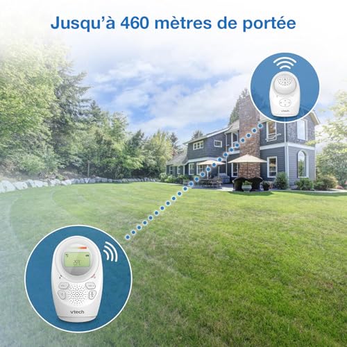 VTech DM1212 Babyphone Audio pour Bébés, Portée 460 m, Autonomie 8h, Veilleuse Projection, Berceuses, Communication Bidirectionnelle, Alertes Sonores, Transmission Sécurisée, Blanc 5 VTech DM1212 Babyphone Audio pour Bébés, Portée 460 m, Autonomie 8h, Veilleuse Projection, Berceuses, Communication Bidirectionnelle, Alertes Sonores, Transmission Sécurisée, Blanc pas cher