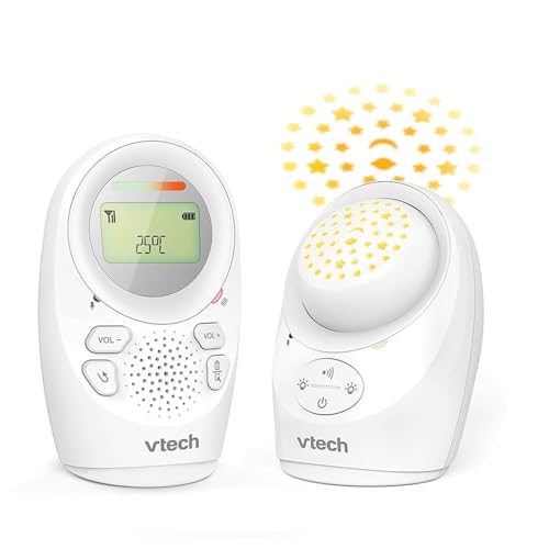 VTech DM1212 Babyphone Audio pour Bébés, Portée 460 m, Autonomie 8h, Veilleuse Projection, Berceuses, Communication Bidirectionnelle, Alertes Sonores, Transmission Sécurisée, Blanc VTech DM1212 Babyphone Audio pour Bébés, Portée 460 m, Autonomie 8h, Veilleuse Projection, Berceuses, Communication Bidirectionnelle, Alertes Sonores, Transmission Sécurisée, Blanc pas cher