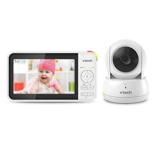 VTech VM924 Baby Monitor with Camera, Pan&Tilt,Video Baby Monitor with 5″ LCD Screen,Up to 17 Hrs Battery Life,1.33x Zoom,Night Vision,300m Long Range,Soothing Sounds,2-Way Talk,Secured Transmission VTech VM924 Baby Monitor with Camera, Pan&Tilt,Video Baby Monitor with 5″ LCD Screen,Up to 17 Hrs Battery Life,1.33x Zoom,Night Vision,300m Long Range,Soothing Sounds,2-Way Talk,Secured Transmission pas cher
